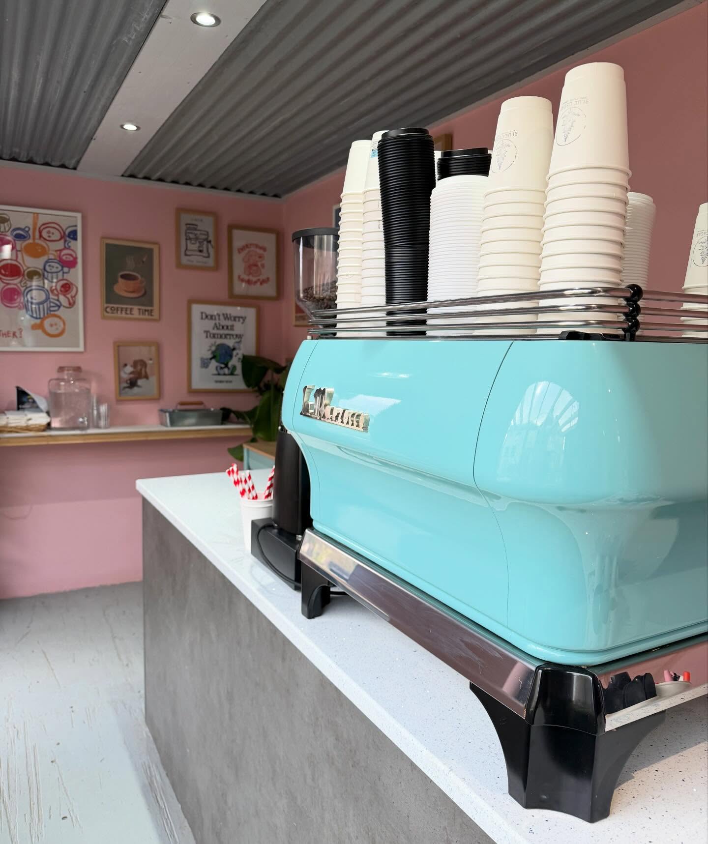 Espresso machine at the Blue Cedar counter