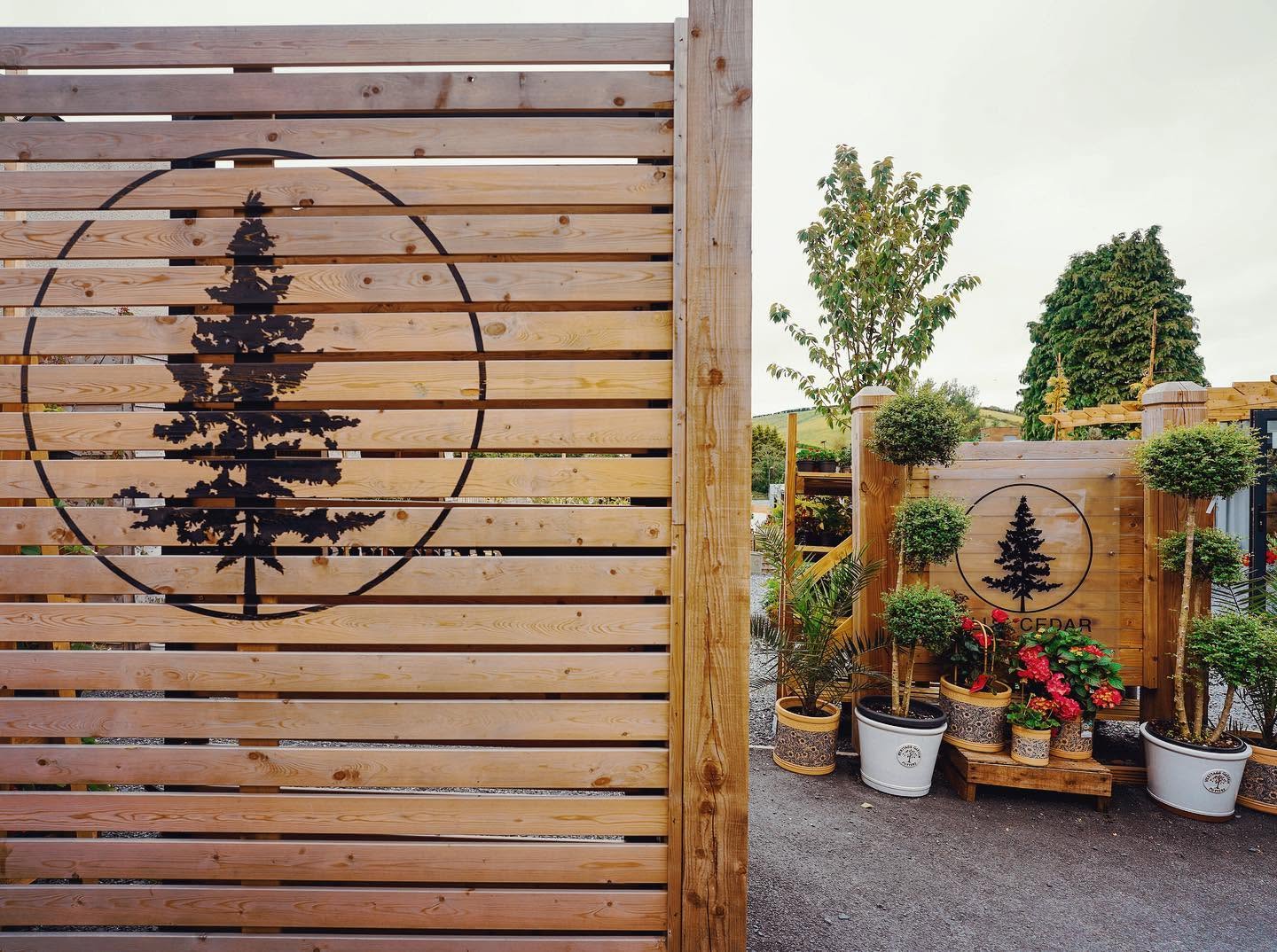Gardening workshop set up outside the garden centre